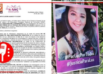 Comité de AL y el Caribe para la Defensa de los DD.HH. de las Mujeres denuncia que Fiscalía de Jalisco ha criminalizado, revictimizado y desacreditado a Luz Raquel Padilla