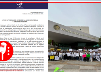 Por paro de trabajadores del PJF, juzgados y tribunales extienden suspensión de labores