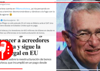 En redes advierten que Ricardo Salinas podría quebrar y darse a la fuga con el dinero de las cuentas de Banco Azteca