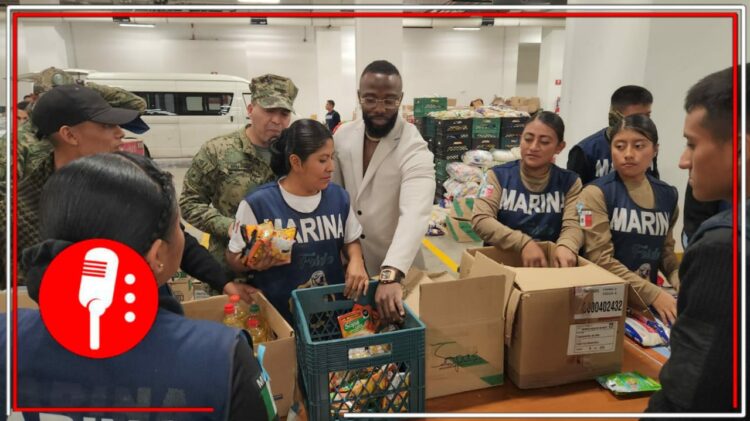 Randy Arozarena dona víveres a damnificados de Guerro. Foto X / MLB_México