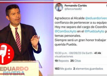 Denuncian que Eduardo Rivera, candidato del PRIAN a gobernador de Puebla, tiene trabajando en su equipo a un abusador; denunciante acusa que el panista mandó acosarla a su domicilio tras abusar de ella