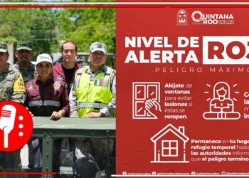 Para prevenir accidentes mayores: Declaran Alerta Roja en todo Quintana Roo ante el ingreso del huracán Beryl a las costas del territorio mexicano