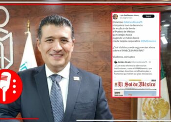 Quieren seguir gozando de sus frivolidades: El comisionado del INAI, Adrián Alcalá, salió en defensa de los organismo autónomos, pero en redes le pidieron explicar el pago, con dinero del pueblo, de una cuenta en un table dance 