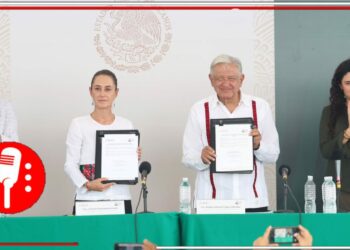 AMLO y Claudia Sheinbaum firman acuerdo para dar continuidad a los trabajos de rescate en Pasta de Conchos y El Pinabete 