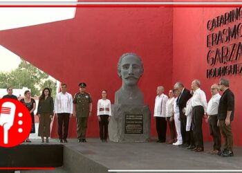 AMLO y Claudia Sheinbaum inauguran monumento en honor al revolucionario Catarino Garza Rodríguez en Tamaulipas