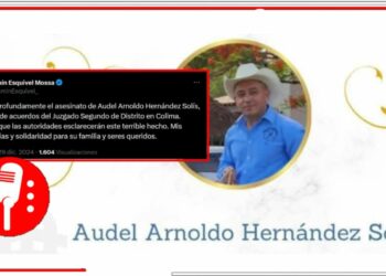 La ministra Yasmín Esquivel solicita a las autoridades esclarecimiento del asesinato de Audel Arnoldo Hernández Solís