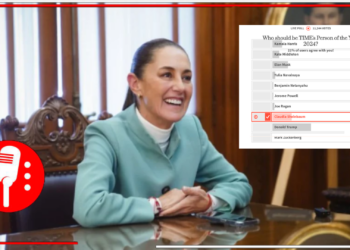 Claudia Sheinbaum avanza en segundo lugar en la contienda por la Persona del Año 2024 de TIME