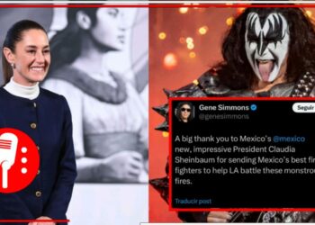 Gene Simmons de la banda Kiss, agradeció a la Presidenta Claudia Sheinbaum por su solidaridad ante incendios en California