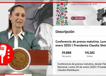 Claudia no está sola: Más de 100 mil espectadores acompañan en vivo a la mandataria en su histórica mañanera del pueblo enfocada en respaldar a los connacionales