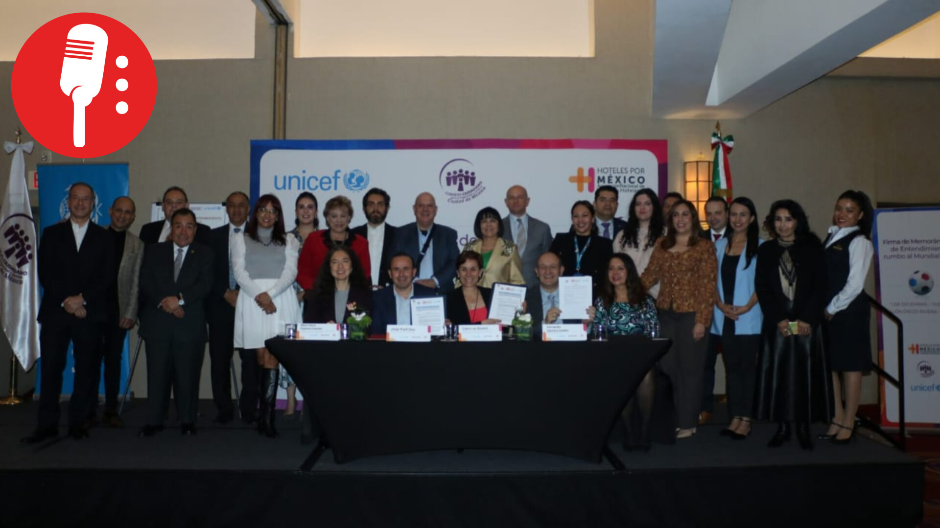 Asociación hotelera, Consejo Ciudadano y UNICEF, firman convenio contra violencia infantil y trata