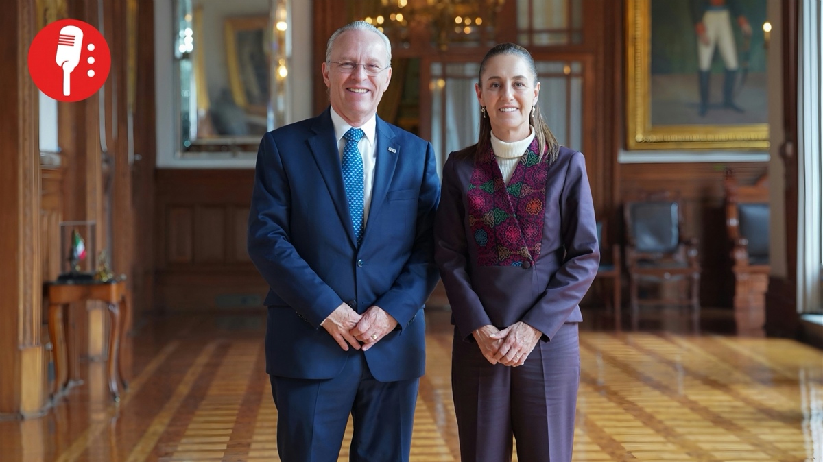 Sheinbaum recibe al nuevo presidente del CCE