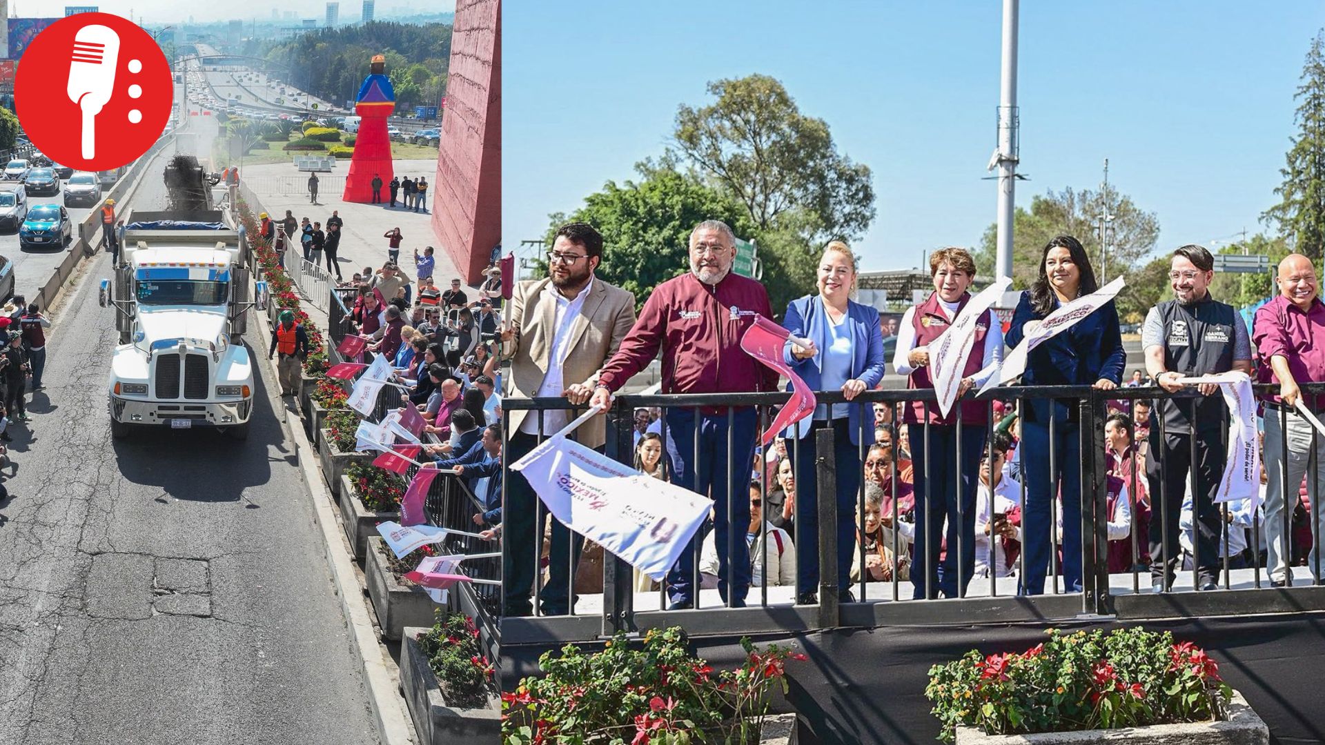 Gobernadora Delfina Gómez comenzó repavimentación del Periférico Norte