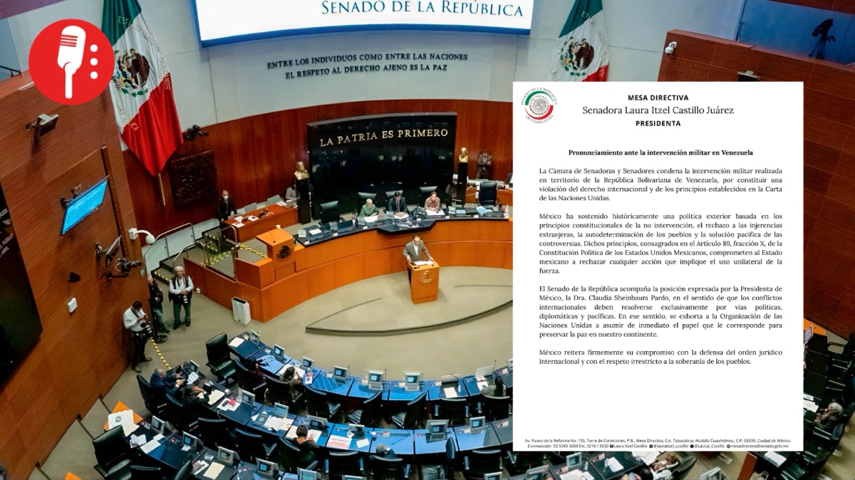 Senado mexicano rechaza intervención de EU en Venezuela