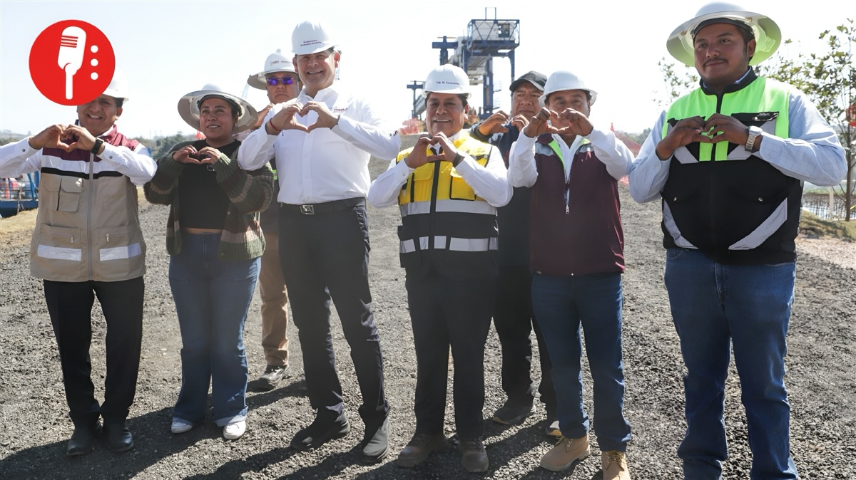 Avanza construcción del puente de la transformación en Puebla