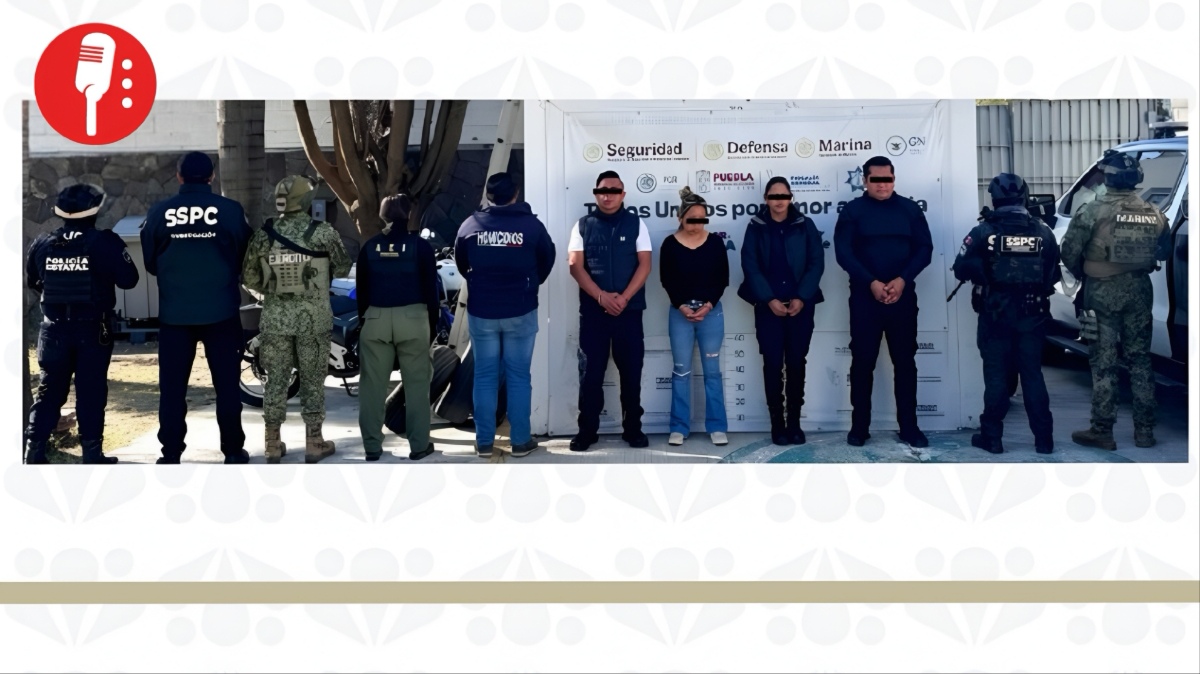 Detienen a mandos policiacos en Puebla por vínculos con crimen organizado