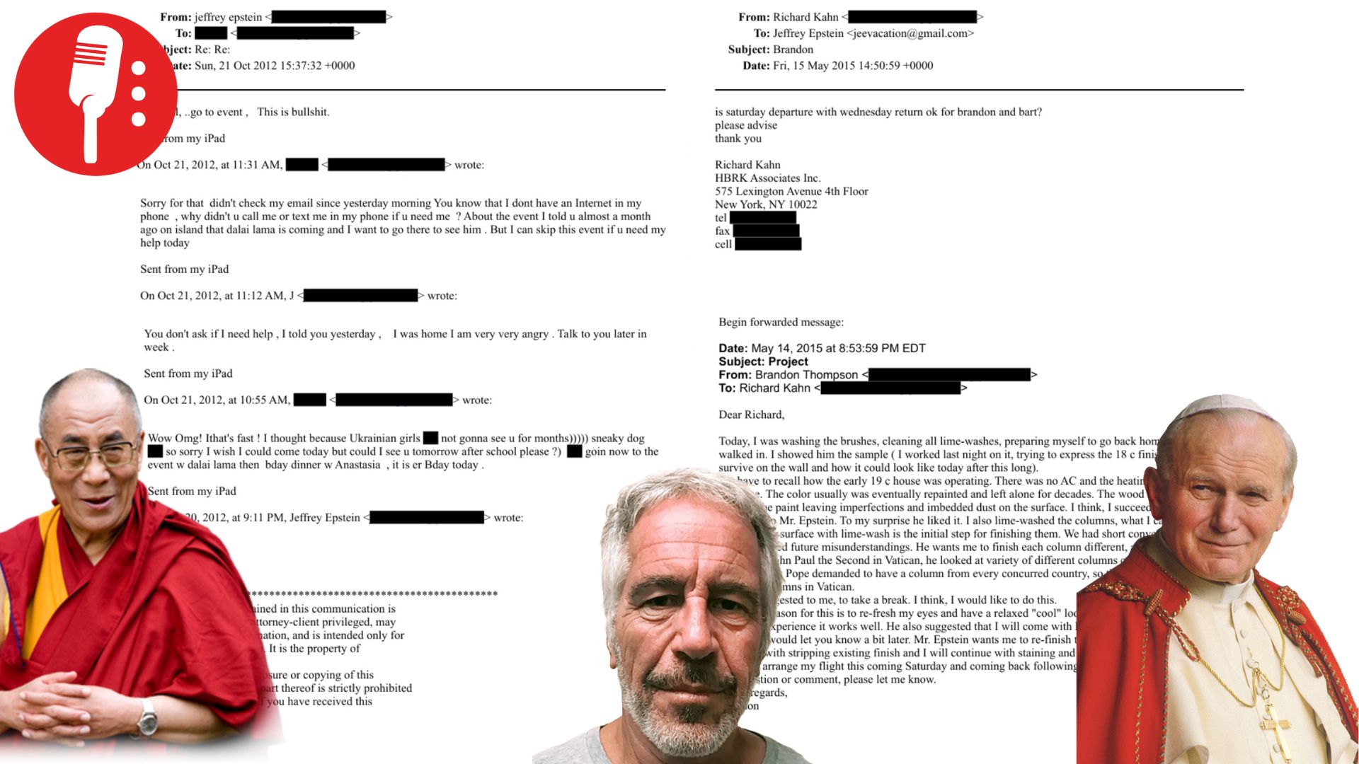 Papa Juan Pablo II y Dalái Lama se reunieron con  Epstein